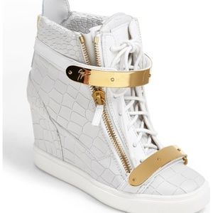 Giuseppe Zanotti White Lorenz wedge sneaker 8/39